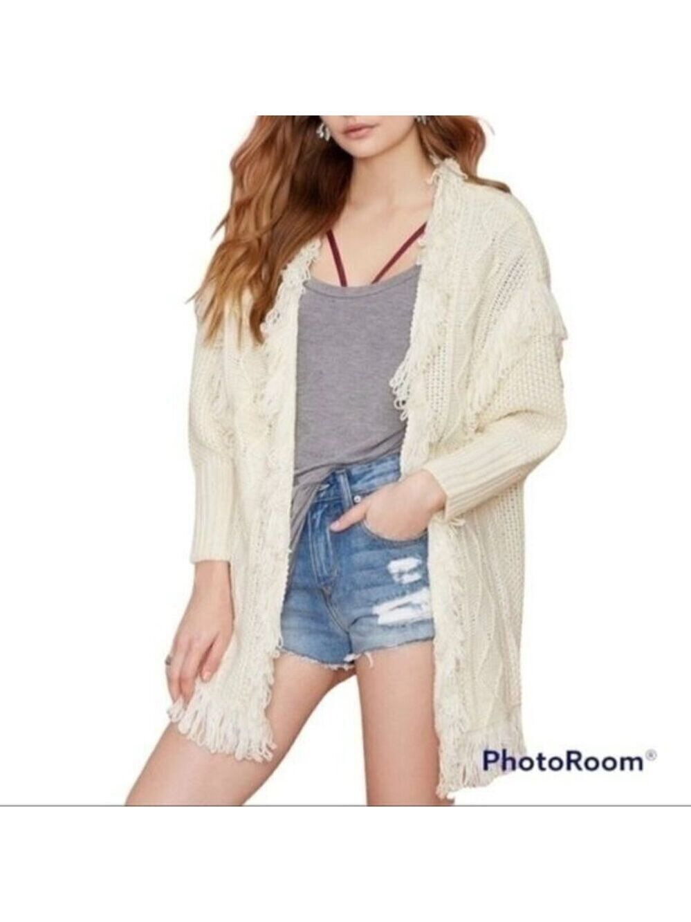 Estelle Cardigan Fringe Small Ivory